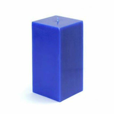 ZEST CANDLE CPZ-147-12 3 x 6 in. Blue Square Pillar Candle, 12PK CPZ-147_12